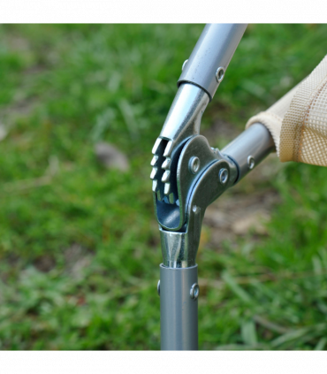 Outsunny Adjustable Sun Bed Garden Lounger Recliner Relaxing Camping Beige