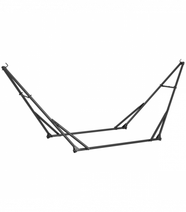 Outsunny Foldable Hammock Stand, 2 in 1 Hammock Net Stand, Hammock Chair Stand