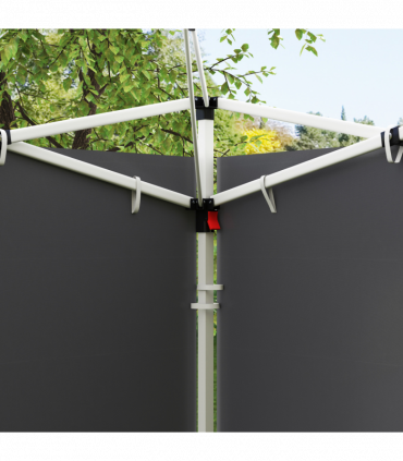 Outsunny Gazebo Replacement Exchangeable Wall Panels w/  Window, Dark Grey