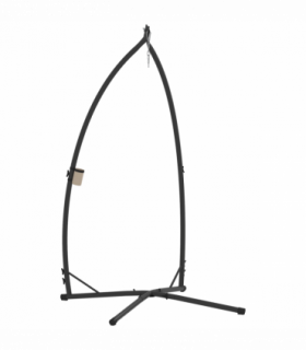 Outsunny Hammock Chair Stand, Steel Frame Hammock Stand Only, Black