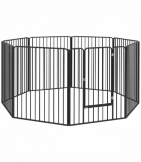 PawHut 100cm 8 Panels Heavy-Duty Dog Playpen for Small, Medium Dogs
