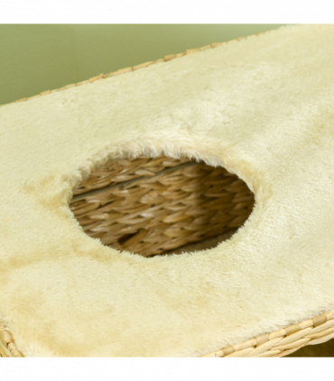 PawHut 95cm Cat Tree Tower with Scratching Post Cat House Ball Platform - Beige