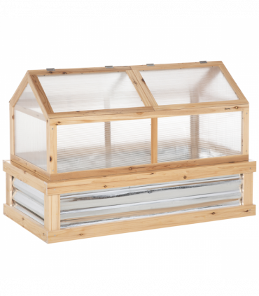 Raised Garden Bed with Greenhouse Top, 122x 61 x 81.7cm, Natural Kit