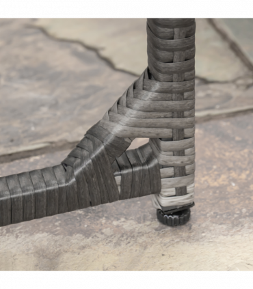 Rattan Furniture Set Wicker Weave Patio Dining Table Seat Mixed Grey