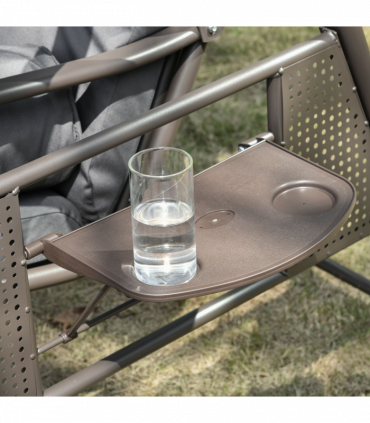 Steel Swing Chair Hammock Garden 3 Seater Canopy w/ Cushions Shelter