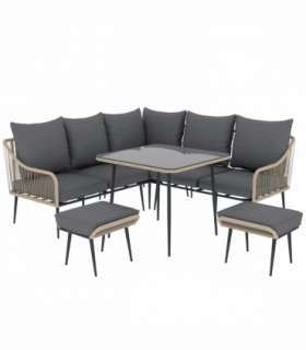 Stylish Six-Piece Balcony Furniture Set - Comfortable Outdoor Living