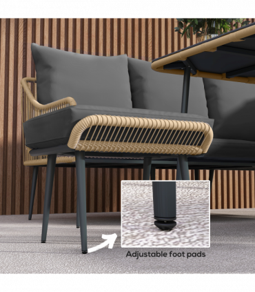 Stylish Six-Piece Balcony Furniture Set - Comfortable Outdoor Living