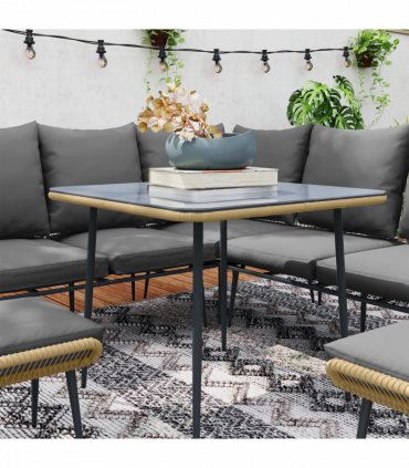 Stylish Six-Piece Balcony Furniture Set - Comfortable Outdoor Living