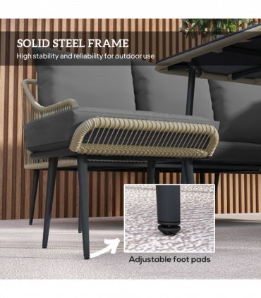 Stylish Six-Piece Balcony Furniture Set - Comfortable Outdoor Living