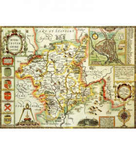Worcestershire Historical Map 1000 Piece Jigsaw Puzzle (1610)