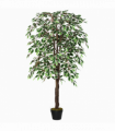 Artificial Ficus Silk Tree with Nursery Pot, Decorative Fake Plant, 160cm