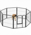 Foldable Steel Pet Enclosure - Secure Space for Pets - Versatile Design