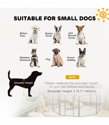 Foldable Steel Pet Enclosure - Secure Space for Pets - Versatile Design