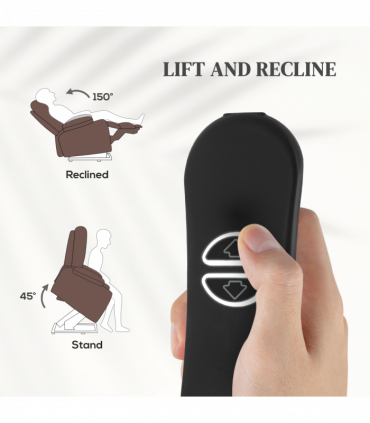 HOMCOM Massage Recliner Chair, Lift Chair with Heat, USB, Remote, Brown