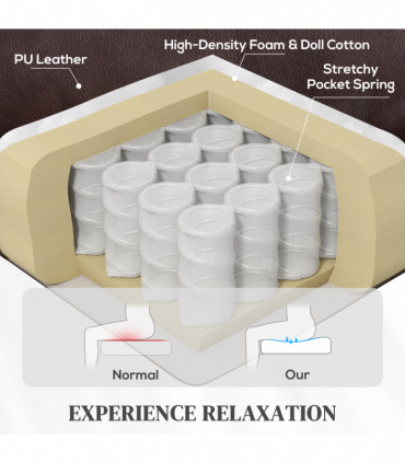 HOMCOM Massage Recliner Chair, Lift Chair with Heat, USB, Remote, Brown