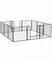 Steel Grey 80H x 80Wcm Heavy Duty Puppy Play Pen, 12 Panels Pet Exercise Pen