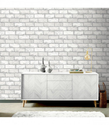 Metallic Brick White/Silver sw12