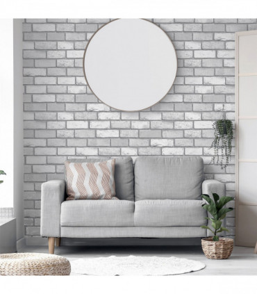 Metallic Brick White/Silver sw12