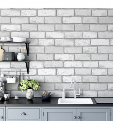 Metallic Brick White/Silver sw12