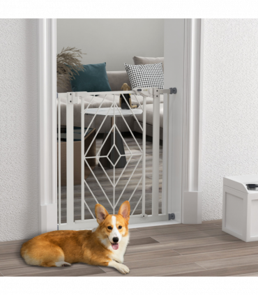 Pressure Fit Safety Gate w/ Auto Closing Door, Double Locking, Openings 74-80cm