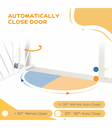 Pressure Fit Safety Gate w/ Auto Closing Door, Double Locking, Openings 74-80cm