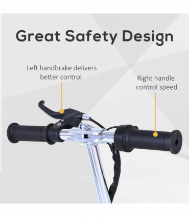 Teen Foldable Electric Scooter Electric Battery 120W w/ Brake Kickstand HOMCOM