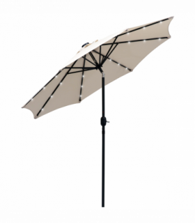 Garden Parasol Umbrella Creamy White High-grade Polyester 2.7m x 2.7m x 2.4m