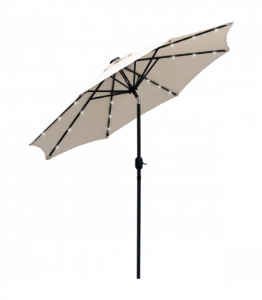 Garden Parasol Umbrella Creamy White High-grade Polyester 2.7m x 2.7m x 2.4m