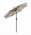 Garden Parasol Umbrella Creamy White High-grade Polyester 2.7m x 2.7m x 2.4m