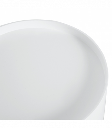 Round Coffee Table White Natural wood colour 38 x 45H cm MDF Drawer Kids-safe