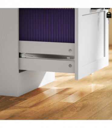 HOMCOM 2-Drawer File Cabinet, Lockable Filing Cabinet for A4 Letter, White