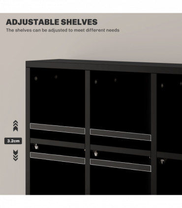 HOMCOM DVD CD Media Storage Rack, Video Display Unit, 89 x 130.5 cm, Black