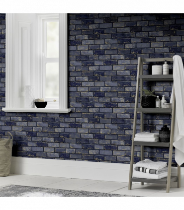 Metallic Brick Navy/Gold sw12