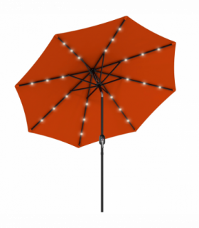 Outsunny 24 LED Solar Powered Parasol Umbrella Garden Tilt Outdoor String Light