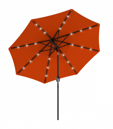 Outsunny 24 LED Solar Powered Parasol Umbrella Garden Tilt Outdoor String Light