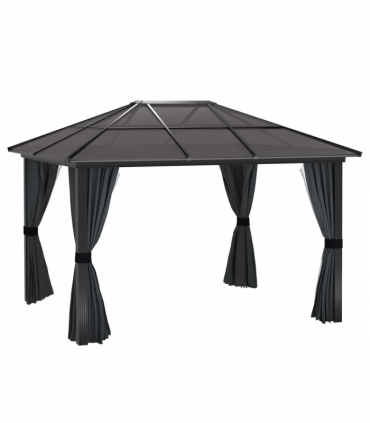 Outsunny 3 x 3.6m Aluminium Hardtop Gazebo Canopy with Polycarbonate Top