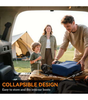 Outsunny 41L Festival Trolley, 60kg Heavy Duty Folding Trolley Cart, Blue