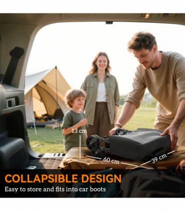 Outsunny 41L Festival Trolley, 60kg Heavy Duty Folding Trolley Cart, Grey