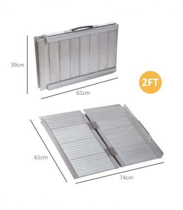 Portable Folding Wheelchair Ramp Scooter Mobility Stars w/ Carry Handle 4 Sizes