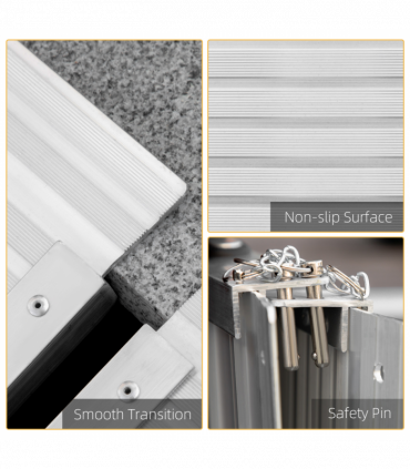 Portable Folding Wheelchair Ramp Scooter Mobility Stars w/ Carry Handle 4 Sizes