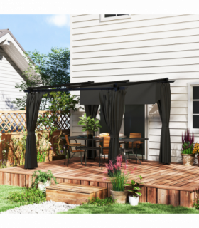 Premium Retractable Pergola Canopy with Private Curtains for Outdoor Spaces