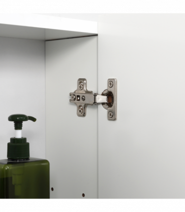 kleankin Bathroom Mirror Cabinet Wall Mount Storage organiser w/ Door, White