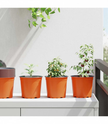 vidaXL Flower Pot 50 pcs Ceramic Ø 15 x 12.5 cm Plastic