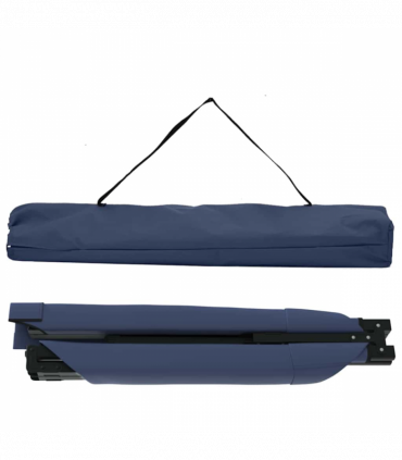 vidaXL Folding Camping Bed Folding Manual Blue Oxford fabric