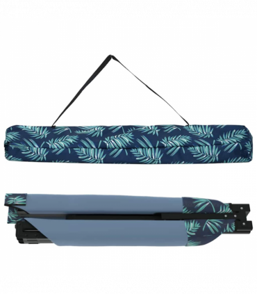 vidaXL Folding Camping Bed Folding Manual Leaf pattern Oxford fabric
