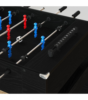 vidaXL Foosball Table Black Oak 125 x 60.5 x 80 cm Engineered Wood