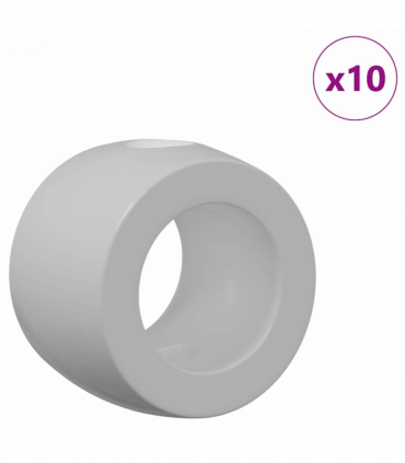 vidaXL Football Table Bearings 10 pcs Black 3 x 3 x 1.4 cm Plastic