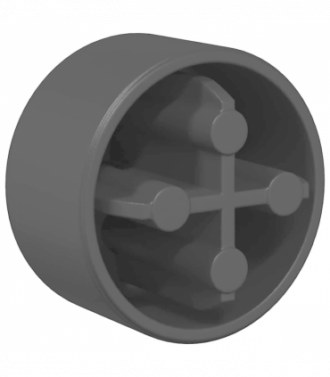 vidaXL Football Table End Caps 10 pcs Black 1.5 x 1.5 x 1 cm Plastic