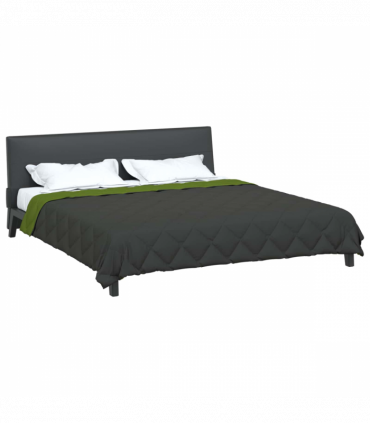 vidaXL Full Year Duvet Green and Anthracite 200 x 200 cm Microfiber