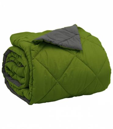 vidaXL Full Year Duvet Green and Anthracite 200 x 200 cm Microfiber